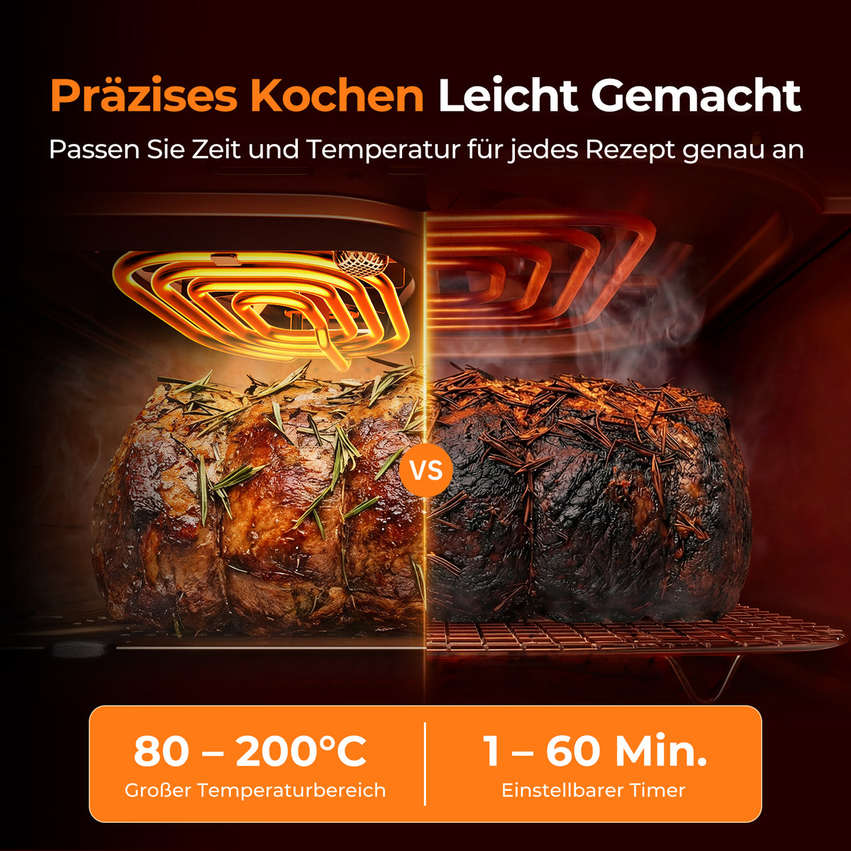VIOMI 11L Vortex Pro Flex Heißluftfritteuse mit Trennwand