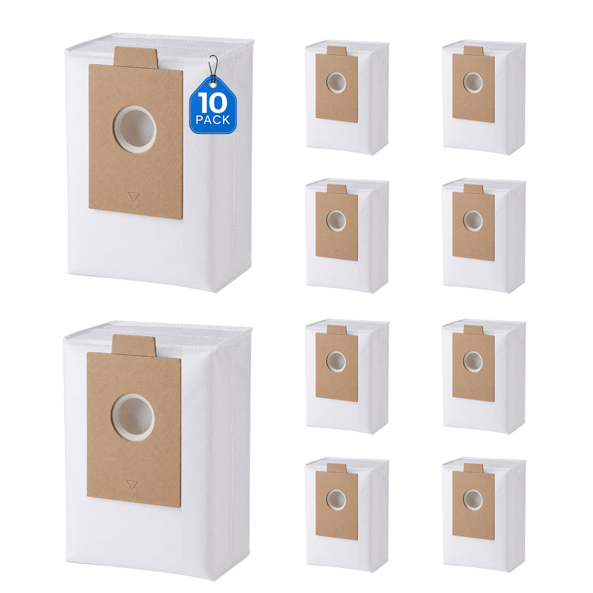 10er-Pack Ersatz-Staubbeutel für Vortex Akku-Staubsauger