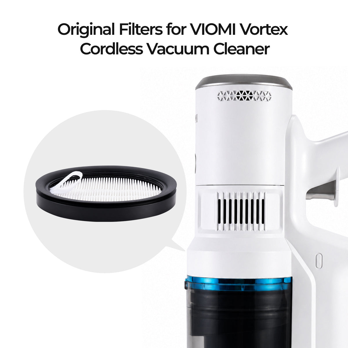 4er-Pack Ersatzfilter für Vortex Akku-Staubsauger