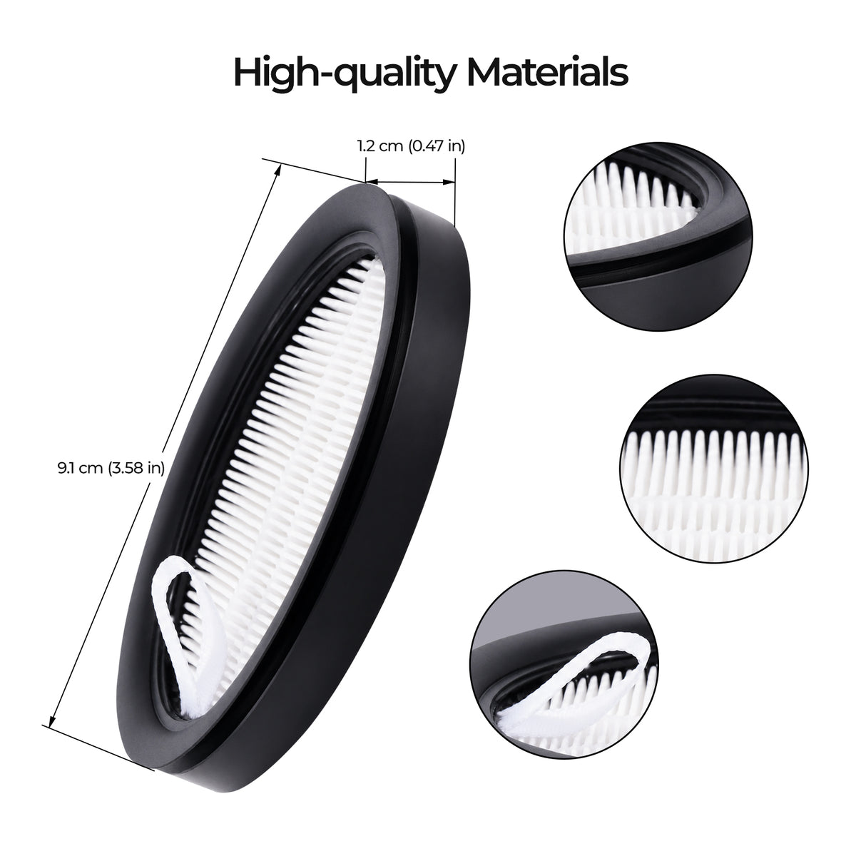 4er-Pack Ersatzfilter für Vortex Akku-Staubsauger