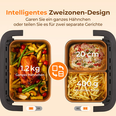 VIOMI 11L Vortex Pro Flex Heißluftfritteuse mit Trennwand